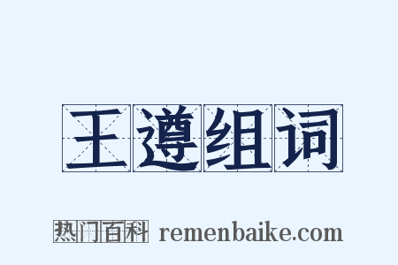 王遵组词是什么意思的图片